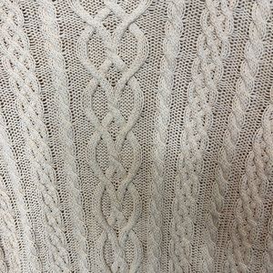 Cream cable knit cotton sweater